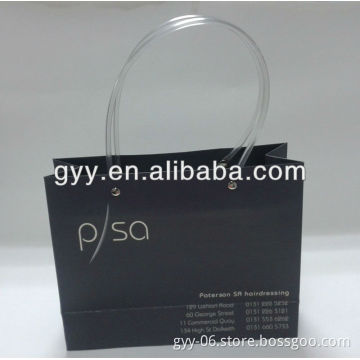 Hair salon gift bags with plastic handles